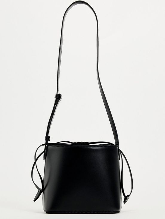 Zara Handbags - Zara Black Drawstring Bag with Shoulder Straps